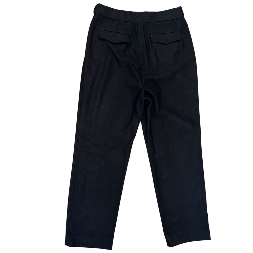 NWT Rag & Bone Clover Wool Pleated Trousers Pants 10 Black $425 - Picture 9 of 10